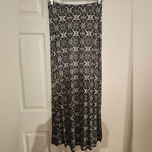 LONG PRINTED COTTON SKIRT